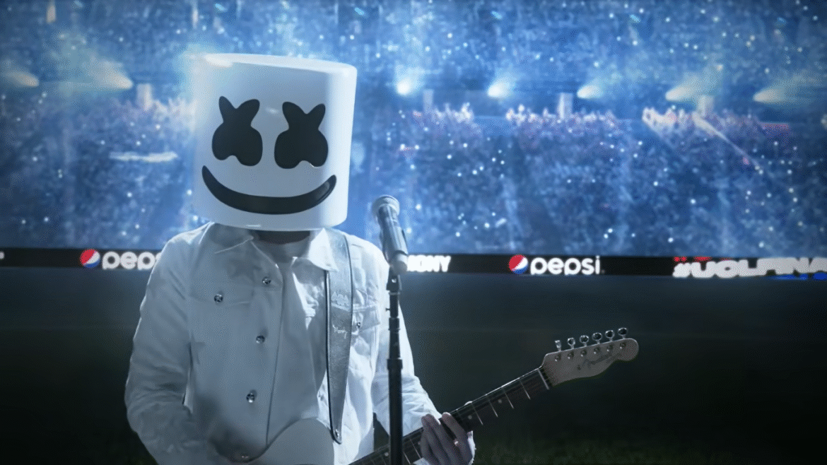 Marshmello en la final de la Champions League 2021Marshmello en la final de la Champions League 2021