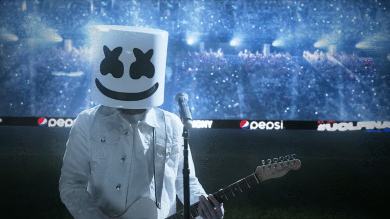 Marshmello en la final de la Champions League 2021Marshmello en la final de la Champions League 2021